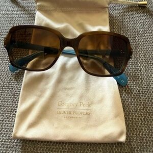 Oliver Peoples Gregory Peck Brown And Blue polarized Sunglasses